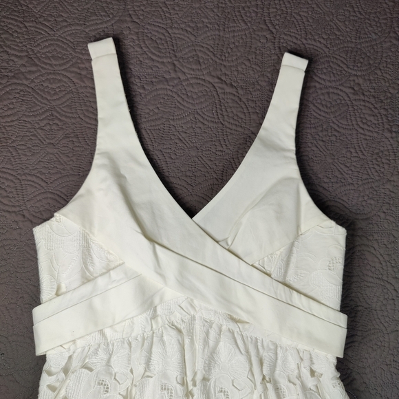 Tibi Southern Belle Dress Mini  White Size 2 Lace Embroidered Coquette Bridal  - Picture 5 of 14